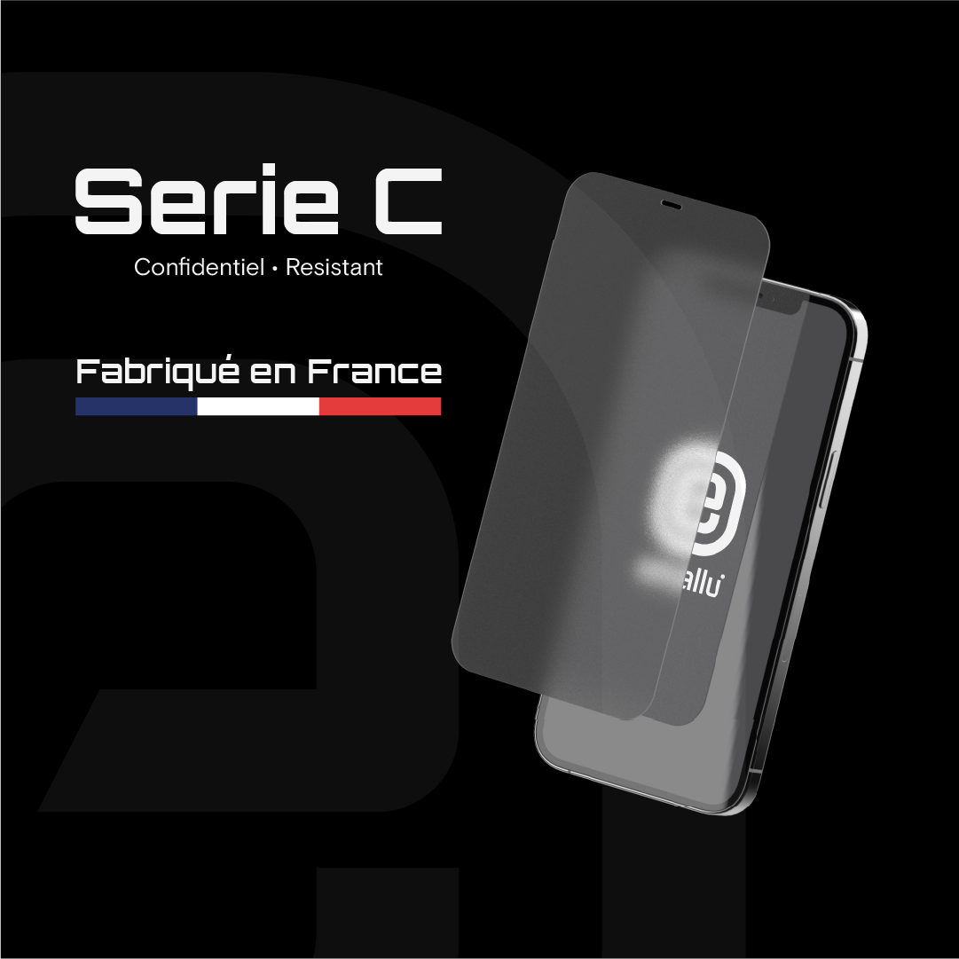 フランス製iPhone保護フィルム　Cシリーズ超強耐衝撃性＆45度覗き見防止（送料無料）